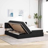  Postelja s shranjevanjem z vzmetnico Črna 90 x 200 cm, (5000100723) | Shoptok.si