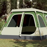  Družinski šotor za kampiranje za 10 oseb zelen hitra postavitev