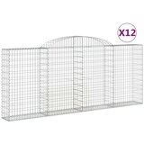  Lučne gabionske košare 12kom 300x30x120/140cm pocinčano željezo | shoptok.hr