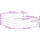 Box Spring postelja z vzmetnico Krem 180x200 cm Tkanina, (22052238) | Shoptok.si