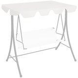 vidaXL Streha za vrtno gugalnico bela 188/168x110/145 cm Cene