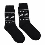 B.Fortuna ženske volnene nogavice Nordic Reindeer - Črna | Shoptok.si