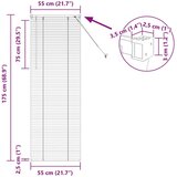  Zavjesa za prozor sa zavjesama Ostalo Crna 80 x 130 cm Aluminij | shoptok.hr