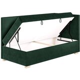 Ghado Tamno zeleni kutni dječji krevet s prostorom za odlaganje s madracem 90x200 cm Flexi - | shoptok.hr