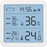 Pametni mjerač temperature i vlažnosti, LCD, sat - HSTHC