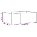 vidaXL Sadilica boja hrđe 120x80x40 cm od pohabanog čelika | shoptok.hr