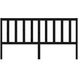  Uzglavlje za krevet crno 186 x 4 x 100 cm od masivne borovine | shoptok.hr