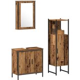  Set namještaja za kupaonicu 3 pcs Smeđa 33 x 33 x 120.5 cm | Eponuda.ba