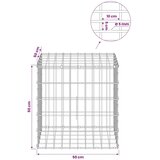  Gabion s žicom debljine 5 mm i mrežom 5x10 cm 50x50x50 cm - 50 cm 50 cm 50 cm | shoptok.hr