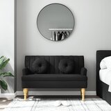  Klupa s jastucima crna 113 x 64,5 x 75,5 cm od tkanine | shoptok.hr