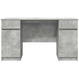  Stol s ladicama Beton siva 140 x 49 x 76 cm Konstruirano drvo | shoptok.hr