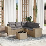 vidaXL 6-dijelni set vrtnih sofa s jastucima bež od poliratana | shoptok.hr