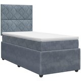  Boxspring krevet s madracem Tamnosiva 90 x 200 cm Baršun | shoptok.hr