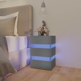 The Living Store LED nočna omarica siva 45x35x67 cm inženirski les - Nočna Omarica, (21433119) Cene