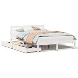 vidaXL Okvir kreveta bez madraca bijeli 135 x 190 cm masivna borovina | shoptok.hr
