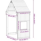 Krov za dječji krevet 55 x 99 x 139,5 cm od masivne borovine | shoptok.hr
