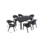 Hanah home baštenski set garden 90x150 large masa takimi anthracite