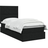  Krevet s madracem i skladištem Crna 90 x 190 cm tkanina | shoptok.hr