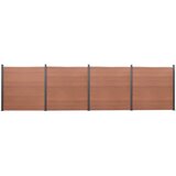  Set panela za ogradu smeđi 699x186 cm WPC | shoptok.hr