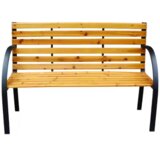 Lean Toys Lesena vrtna klop z naslonjalom 125 cm | Shoptok.si