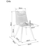  Stolica ORFE - samt tkanina - žuta | shoptok.hr