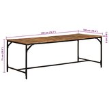  Blagovaonski stol 200x100x75 cm masivnog grubog drva manga | shoptok.hr