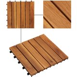  Pločice za decking 20 pcs Smeđa 30 x 30 cm Acacijsko drvo | shoptok.hr
