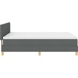 vidaXL Krevet s oprugom s madracem Tamno siva 140x200 cm Tkanina | shoptok.hr