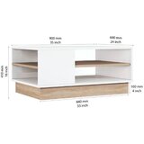 Olimp Sport Klub sto CAMILLO visoki sjaj-belo-svetla sonoma | ePonuda.com