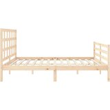  Kreveta s uzglavljem 200 x 200 cm od masivnog drva | shoptok.hr