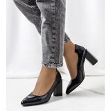 Gemre Black patent block heels Shannen | shoptok.hr