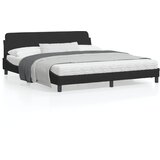 vidaXL Okvir za krevet s uzglavljem crni 180x200 cm baršunasti | shoptok.hr