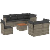  9-dijelni set vrtnih sofa od poliratana s jastucima sivi | shoptok.hr