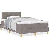 vidaXL Postelja s box vzmetjo z vzmetnico Taupe 120x200 cm Tkanina, (22081164) | Shoptok.si