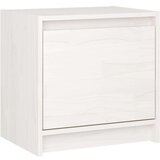 vidaXL Nočna omarica bela 40x30,5x40 cm trdna borovina | Shoptok.si