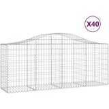  Lučne gabionske košare 40 kom 200x50x80/100cm pocinčano željezo | shoptok.hr