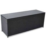 Poli Vrtna škatla za shranjevanje črna 150x50x60 cm poli ratan | Shoptok.si