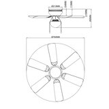 Globo 0307 - Plafonski ventilator UGO 1xE27/60W/230V | Eponuda.com