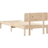 vidaXL Postelja s ščitnikom 75x190 cm iz trdnega borovega lesa | Shoptok.si