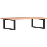  Zidna polica za umivaonik od čelika i masivne hrastovine Smeđa 80 x 50 x 2 cm | shoptok.hr