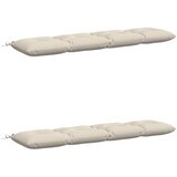  Jastučići za klupe VIANEN 2 kom. 100% poliester Bijela - Bijela 160 x 40 x 12 cm | shoptok.hr