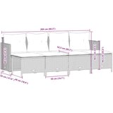  5-dijelni vrtni set sofa s jastucima bež od poliratana | shoptok.hr