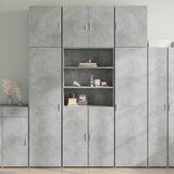 Furnova Visoka omara betonsko siva 80x42,5x249 cm inženirski les, (21954830) Cene