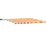  Ročna retraktibilna tenda z LED v rumeni in oranžni barvi 450x350 cm, (22150081) | Shoptok.si