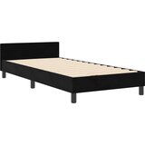  Krevet s opruga kutije s uzglavljem Crna 100 x 200 cm Baršun | shoptok.hr