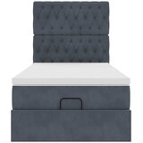  Okvir kreveta s madraca tamnosivi 100x200cm baršunasti | shoptok.hr