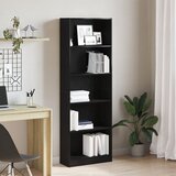 vidaXL Polica Crni hrast Inženjersko drvo 60 x 24 x 176 cm Cijene