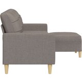 vidaXL Trosed s stolčkom za noge taupe 210 cm blago, (21412623) | Shoptok.si