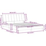 vidaXL okvir za krevet s uzglavljem tamnosivi 160x200 cm baršunasti | shoptok.hr