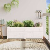 vidaXL Vrtna sadilica bijela 150 x 50 x 50 cm od masivne borovine | shoptok.hr